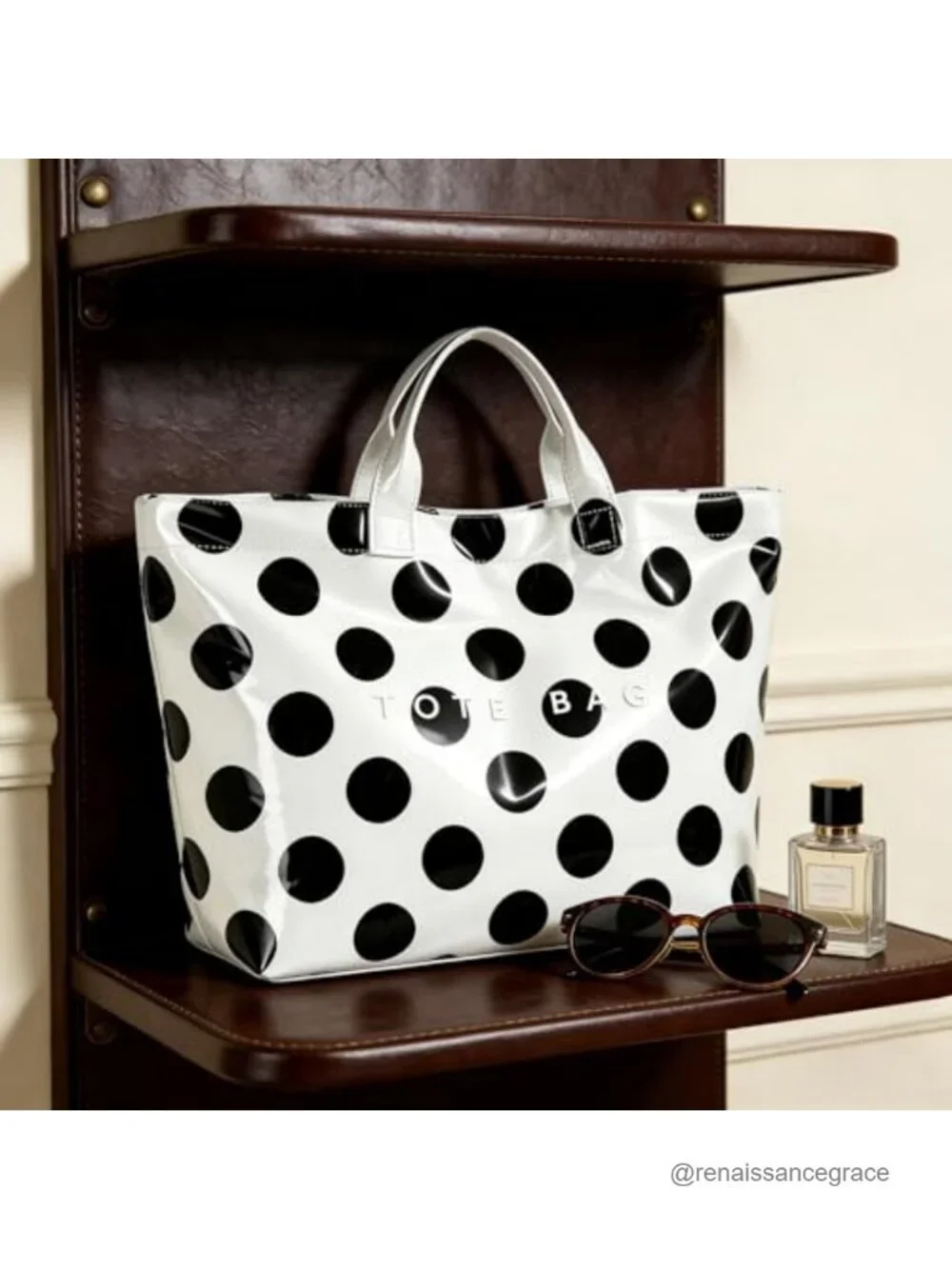 Waterproof PVC Tote Bag Large Stripe Oversize Hobo Top Handle Travel Shopper